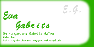 eva gabrits business card